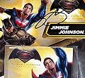 AUTOGRAPHED 2016 Jimmie Johnson #48 Lowes Superman Racing BATMAN VS. SUPERMAN (Dawn of Justice Movie) DC Comics Signed NASCAR Authentics Lionel 1/64 Scale Collectible Diecast Car with COA