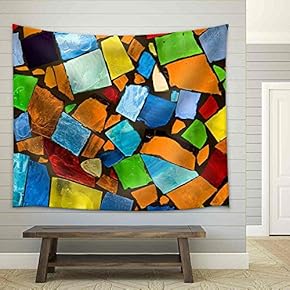 Abstract Mosaic - Fabric Wall Tapestry Home Decor - 51x60 inches