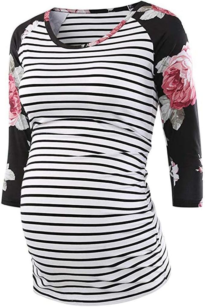 Maternity Clothes Maternity Nursing Shirt Longsleeve O Neck Shirt