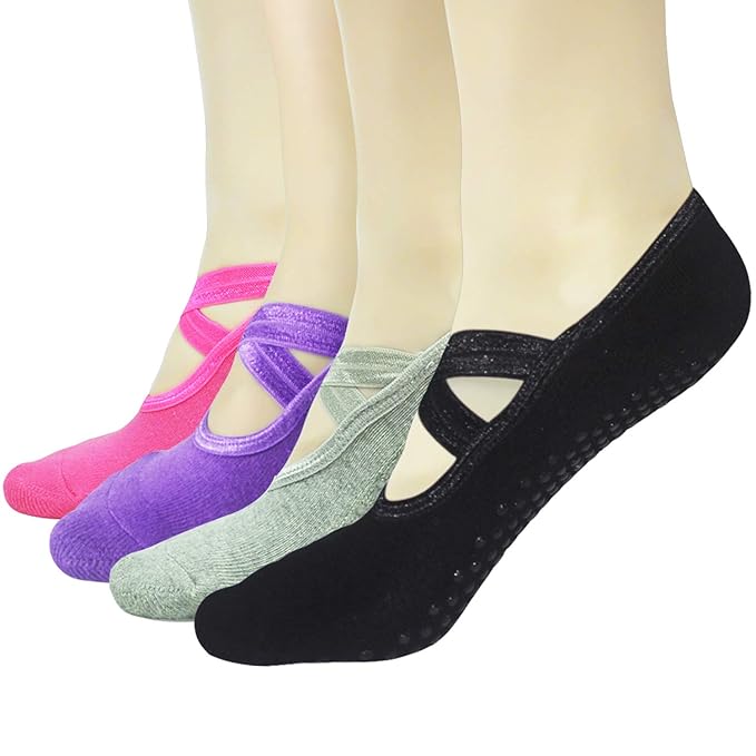 Amazon.com: Gripper Pilates Barre Calcetines para mujer ...