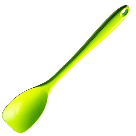 Paulis Kitchen Flexibler Kochlöffel Rührlöffel aus Silikon 31 cm (Grün)
