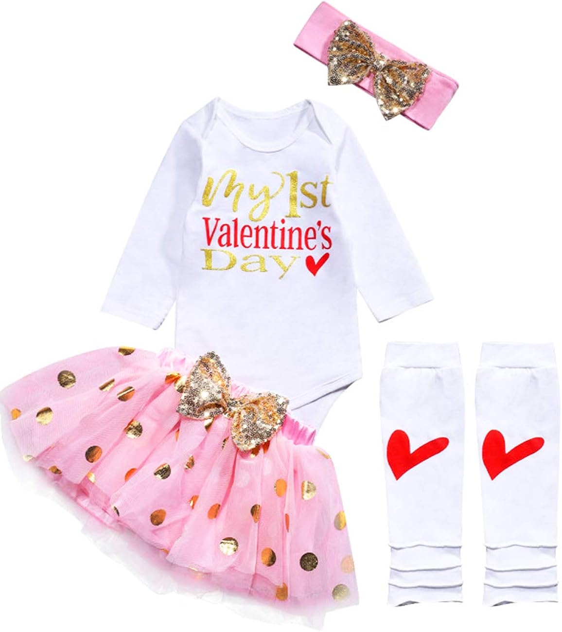 my first valentine's day outfit baby girl