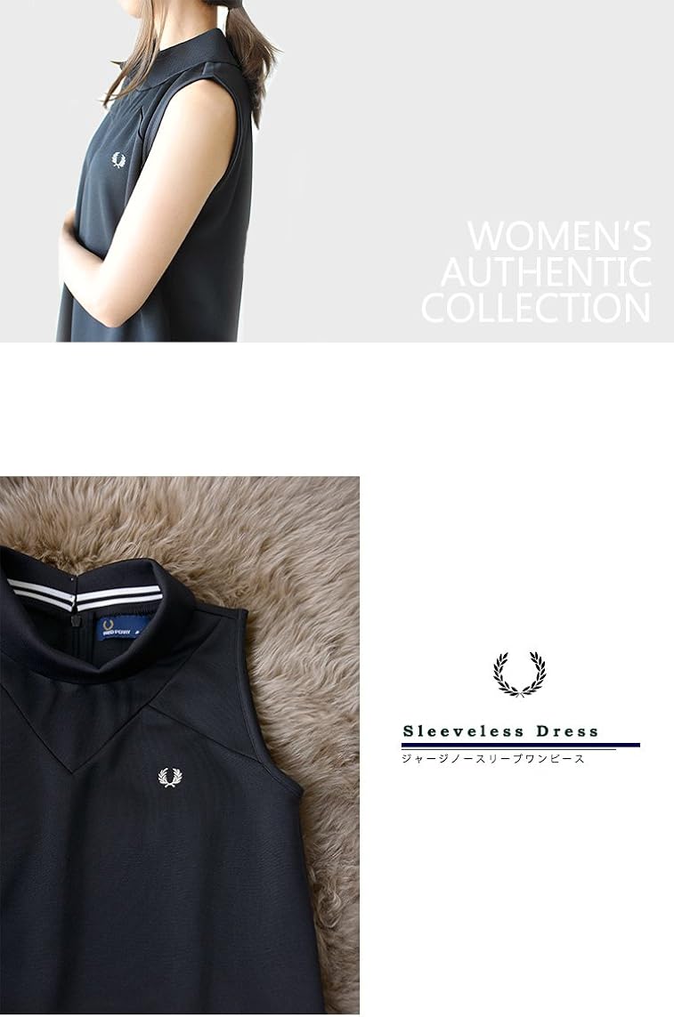 Amazon Co Jp フレッドペリー Fred Perry Sleeveless Dress ジャージノースリーブワンピース F37 Free Black Col 07 服 ファッション小物