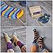 Men Formal Dress Socks Plus Size Colorful Stripe Combed Cotton Trouser Mid Calf Crew Business Socks 10-Pack