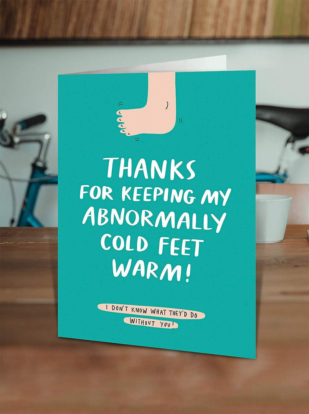 Brainbox Candy, Funny Valentines Cards, 'Thanks For Keeping My Feet Warm' - Image 3