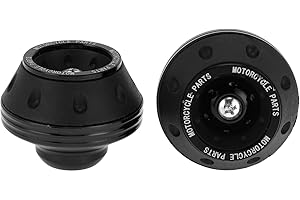 A ABSOPRO Motorcycle Front Fork Frame Sliders Falling Protection Wheel Crash Protector Scooter Moped Aluminum Alloy Black 2 P