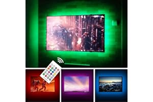 CPLID USB TV Backlight Kit for 70 75 80 82 inches Smart TV Monitor HDTV Work Space Decor - Cover 4/4 Sides Behind TV Background Lights Ambient Mood Lighting