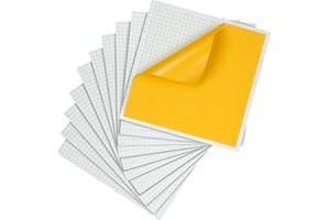 MIMAX Peel-and-Stick Baseplates 10PCS (10"x10"), Toy Building Brick Blocks Base Plates, Self Adhesive Baseplate for All Major Brands, Build On Table Wall (White)