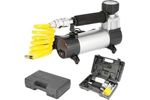 35L/MIN 12V DC Air Compressor Pump, Portable Car Tire Inflator with Nozzle Adaptor & Needle, Fast Electric Pump fit for Motor