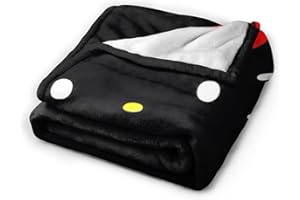 FEETOX Anime Cartoon Blanket Lightweight Flannel Throw Blankets Gifts for Kids Adults Soft Kawaii Pink Cat Air Conditioning Quilt for Bed Couch Sofa Living Room Decor Accessories 50"x40"