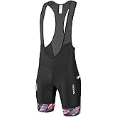 Przewalski Men's Cycling Bib Shorts 4D Padded Bicycle Biking Bibs Pocket Shorts Road Bike Shorts