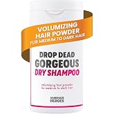 Handmade Heroes Volumizing Non Aerosol Dry Shampoo Powder - Absorbs Oil | Refreshes Roots Between Washes, Mattifying for Dark Brunette Hair, Dry Shampoo for Women &amp; Men, Talc-free, Travel Size, Vegan
