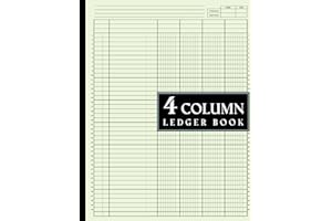 4 Column Ledger Book: Large Accounting Ledger for Bookkeeping / Columnar Pad 4 Columns for Personel Use and Small Business, 8.5 x 11 inches.