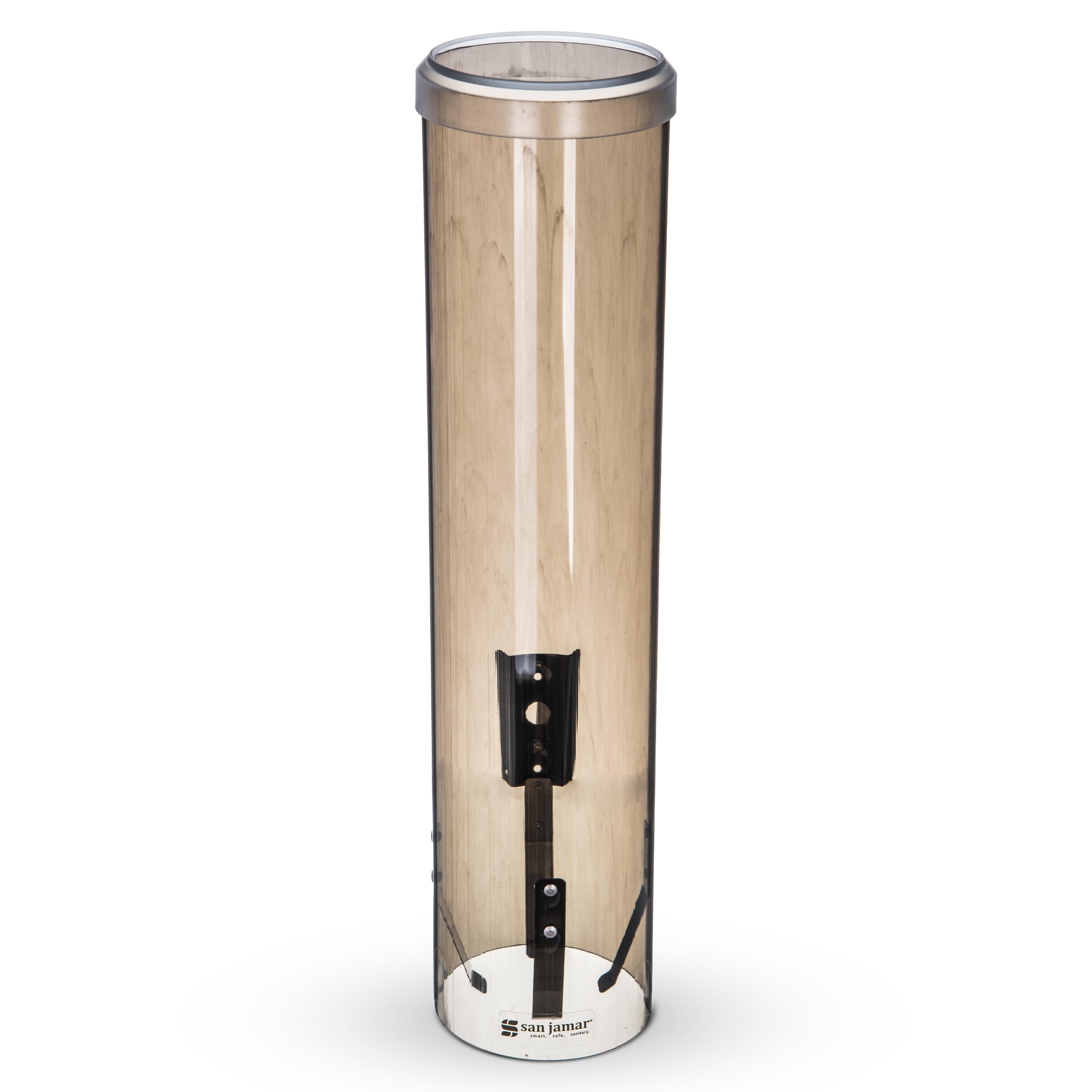 San Jamar C3260TBR Large Pull Type Water Cup Dispenser, Fits 4-1/2 to 7 oz Cone Cups and 6 to 12 oz Flat Bottom Cups, 16" Tube Length, Bronze