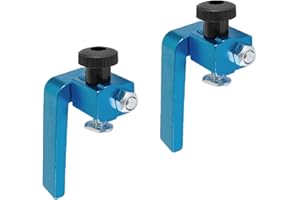 POWERTEC 3" Fence Flip Stop for Table Saw, Miter Saw, and Drill Press, T Track Accessories for Woodworking, 2PK (71367-P2V)
