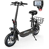 URBANMAX C1/C1 Pro Electric Scooter with Seat, 450W Powerful Motor up to 22/25 Miles Range, Foldable Electric Scooter for Adu