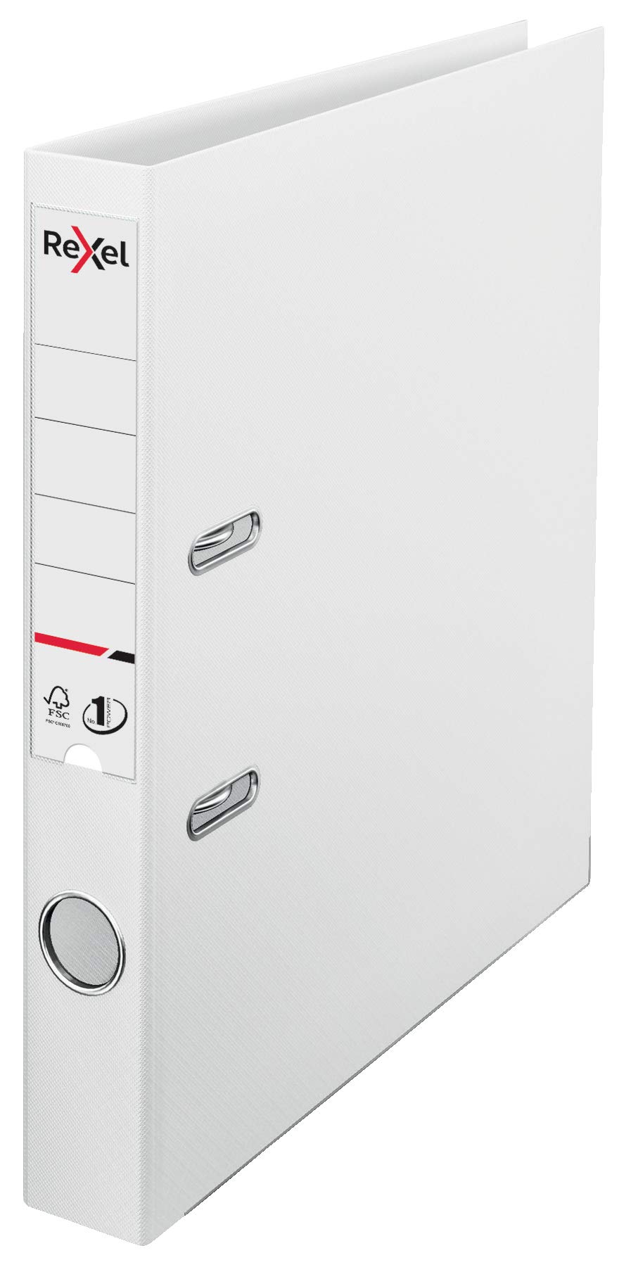 Rexel Choices, A4 Lever Arch File, 50 mm Spine, 350 Sheet Capacity, Plastic Cover, File Folder, 2115510, White