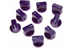 Dopro 10pcs Guitar AMP Effect Pedal Knobs Pointer Knob with Set Screw Purple