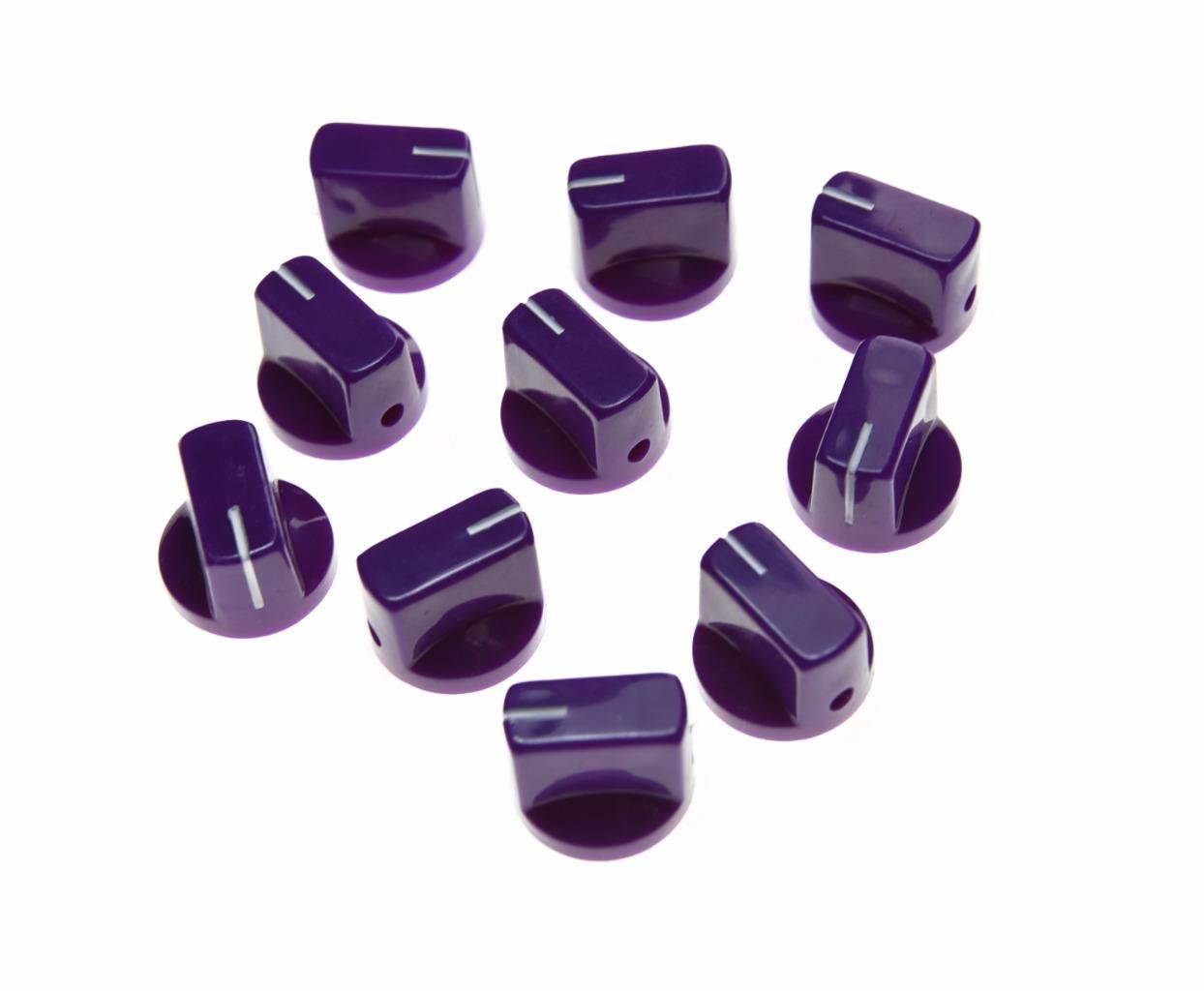 Dopro 10pcs Guitar AMP Effect Pedal Knobs Pointer Knob with Set Screw Purple