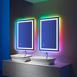 ISTRIPMF 24x32 inch LED Bathroom Mirror RGB Color