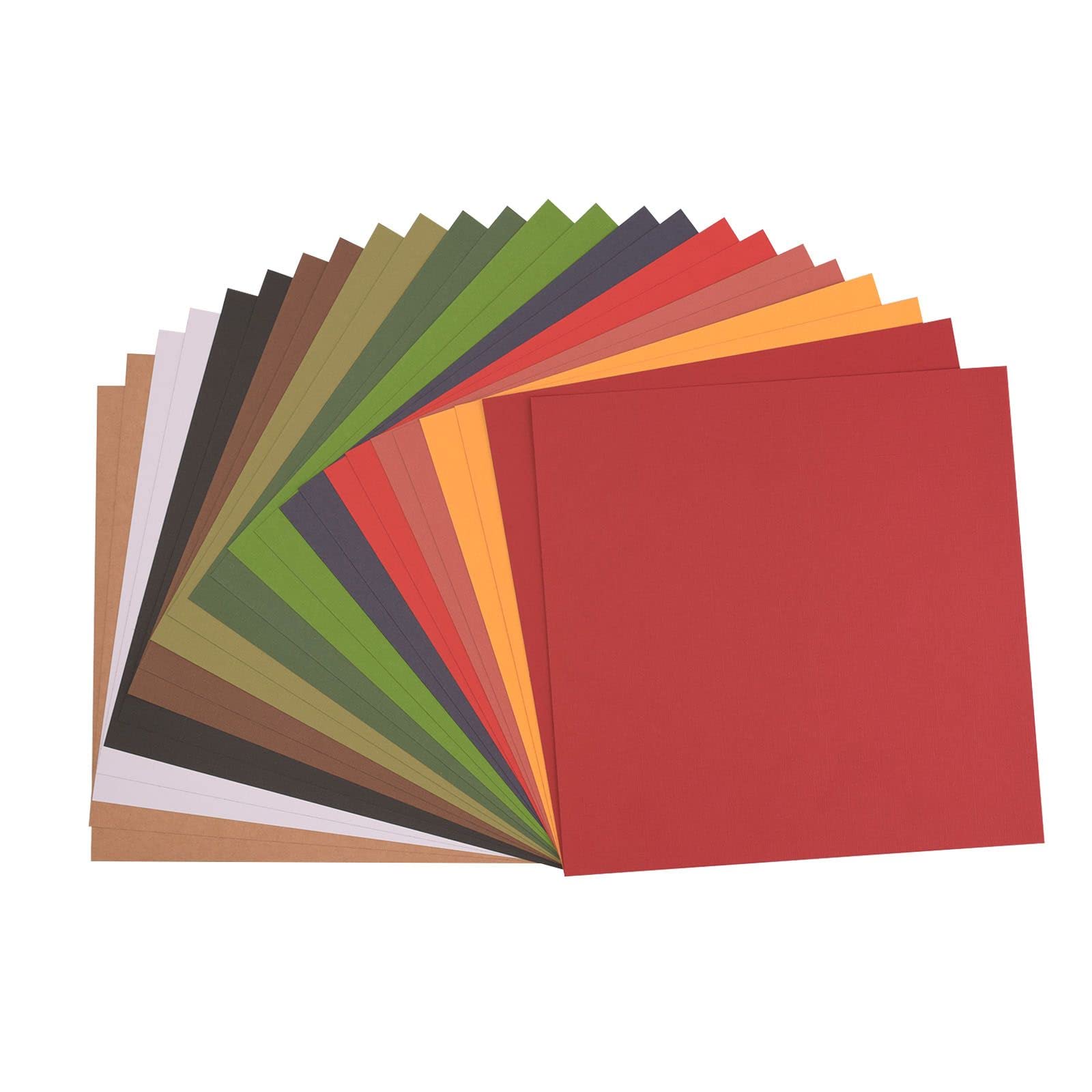 Florence Cardstock Textured Multicoloured - Coloured Card Making Supplies 12 x 12 inch - Christmas - 24 Sheets - Coloured Paper for Scrapbooking, Card Making and Other Paper Crafts - 216 GSM
