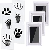 Nabance Baby Handprint Footprint Kit with 3 Ink Pads 6 Cards Safe Non-Toxic