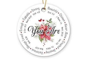 Kilyhome Christian Christmas Ornament Gifts for Women 2024, Faith-Based Ceramic Decor, Religious Ladies Gift Ideas, Home Decorations, Jesus Ornaments, Funny Birthday & Just Because Gifts for Her