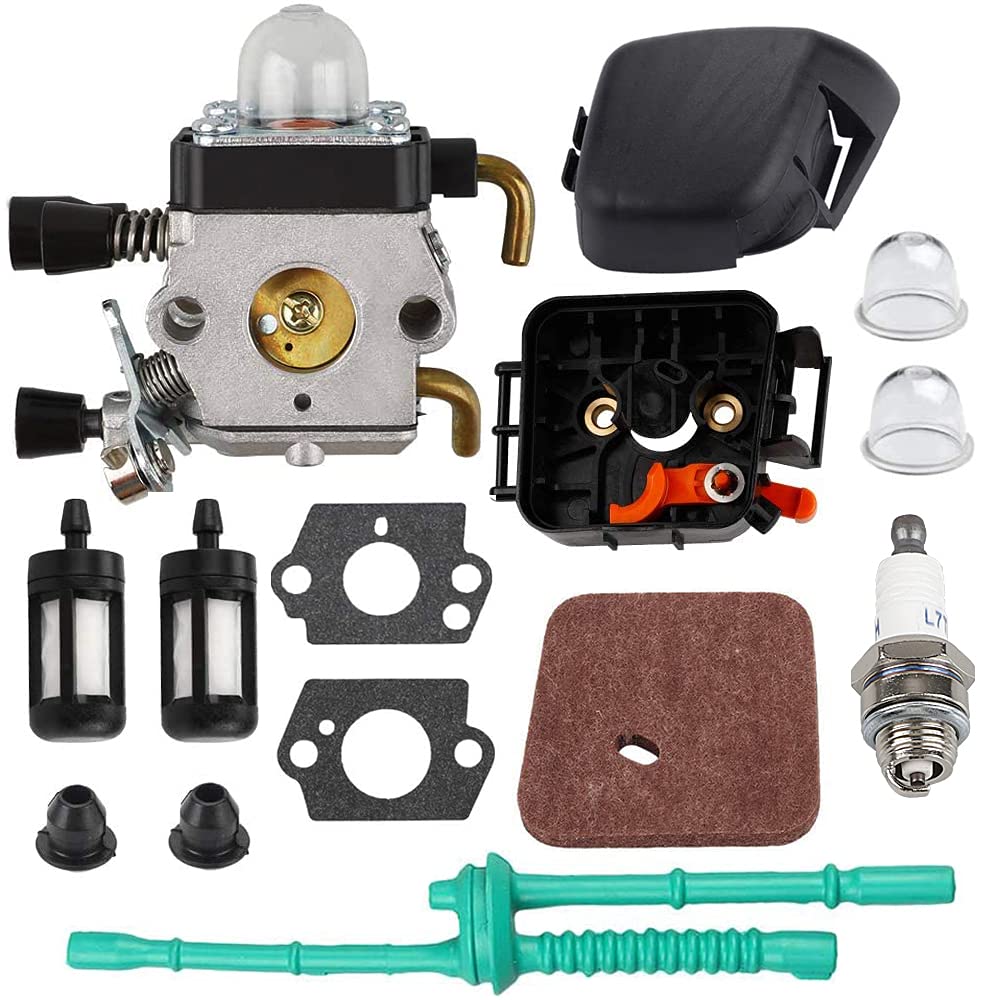 Photo 1 of HPENP C1Q-S97 Carburetor Air Filter Cover & Housing Fuel Line Kit for STIHL FS38 FS45 FS46 FS55 KM55 HL45 FS45L FS45C FS46C FS55C FS55R FS85 String Trimmer Weed Eater