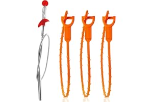LSLCQW 3 in 1 Drain Clog Remover tool, Snake Drain Cleaner snake drain auger, used for sewer, sink snake toilet, kitchen sink, bathroom bathtub hair remover Hair Showers
