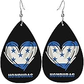 KOSUES Faux Leather Teardrop Earrings Double Sided Drop Dangle Earrings Lightweight Women's Ear Accessories Holiday Party