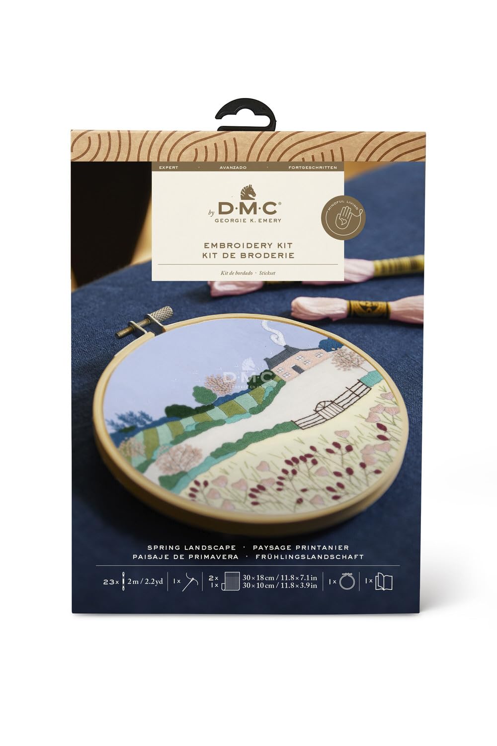 DMC Spring Landscape (18.5cm) Cross Stitch Embroidery Kit - 1 Set