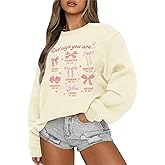 Cayxatiu Christian Bow Sweatshirt for Women God Jesus Bible Verse Sweatshirts Cute Bow Graphic Coquette Long Sleeve Shirts