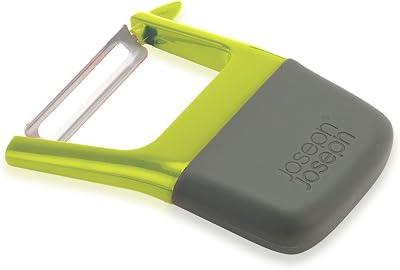 Duo Pelador de Patatas, Frutas y Verduras con Mango Ergonómico Antideslizante, Corte Recto, Eliminador de Ojos de Patata, Verde