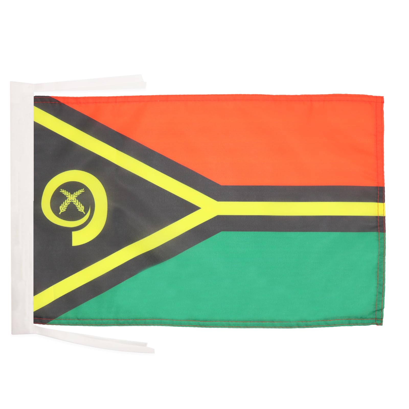 AZ FLAG - Vanuatu Flag - 18'' x 12'' - 100% Polyester Vanuatu Small Banner with Two Cords - Fade Resistant - Vivid Colors - 18x12 in - 45x30 Cm โ image 1