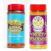 Meat Church BBQ Rub Combo: Holy Gospel (14 oz) and VooDoo (14 oz) BBQ Rub and Seasoning for Meat and Vegetables, Gluten Free,
