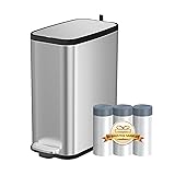 KdbK Stainless Steel Bathroom Trash Can with Lid