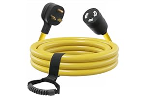 FIRMERST 30 Amp RV Extension Cord 15 Feet TT-30P to L5-30R for Travel Trailer & Camper, ETL Listed