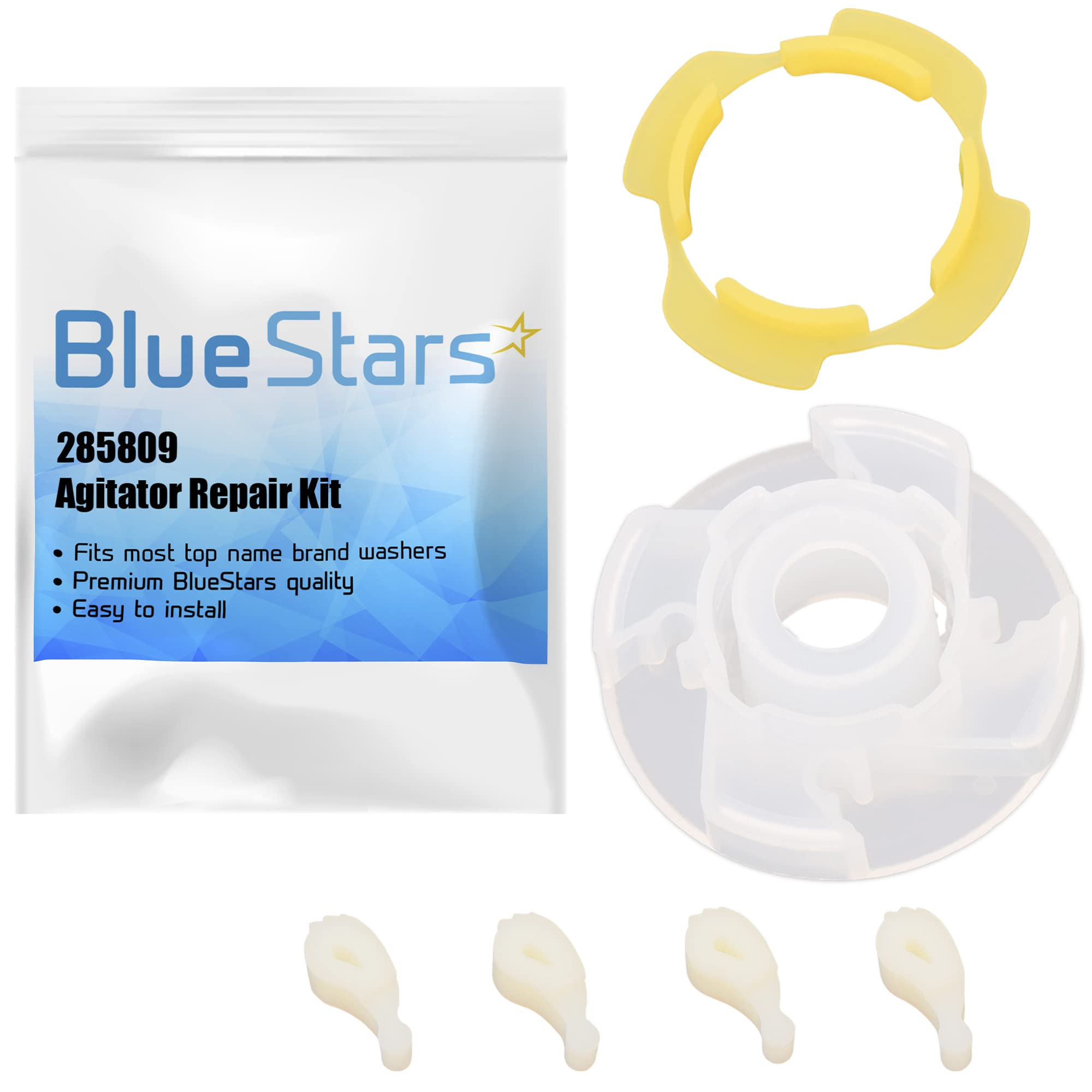 Photo 1 of BlueStars Ultra Durable 285809 Washer Short Cam Agitator Repair Kit - Compatible with Whirlpool & Maytag Washers - Replaces 3951650 3951682 AP3094543 PS334648