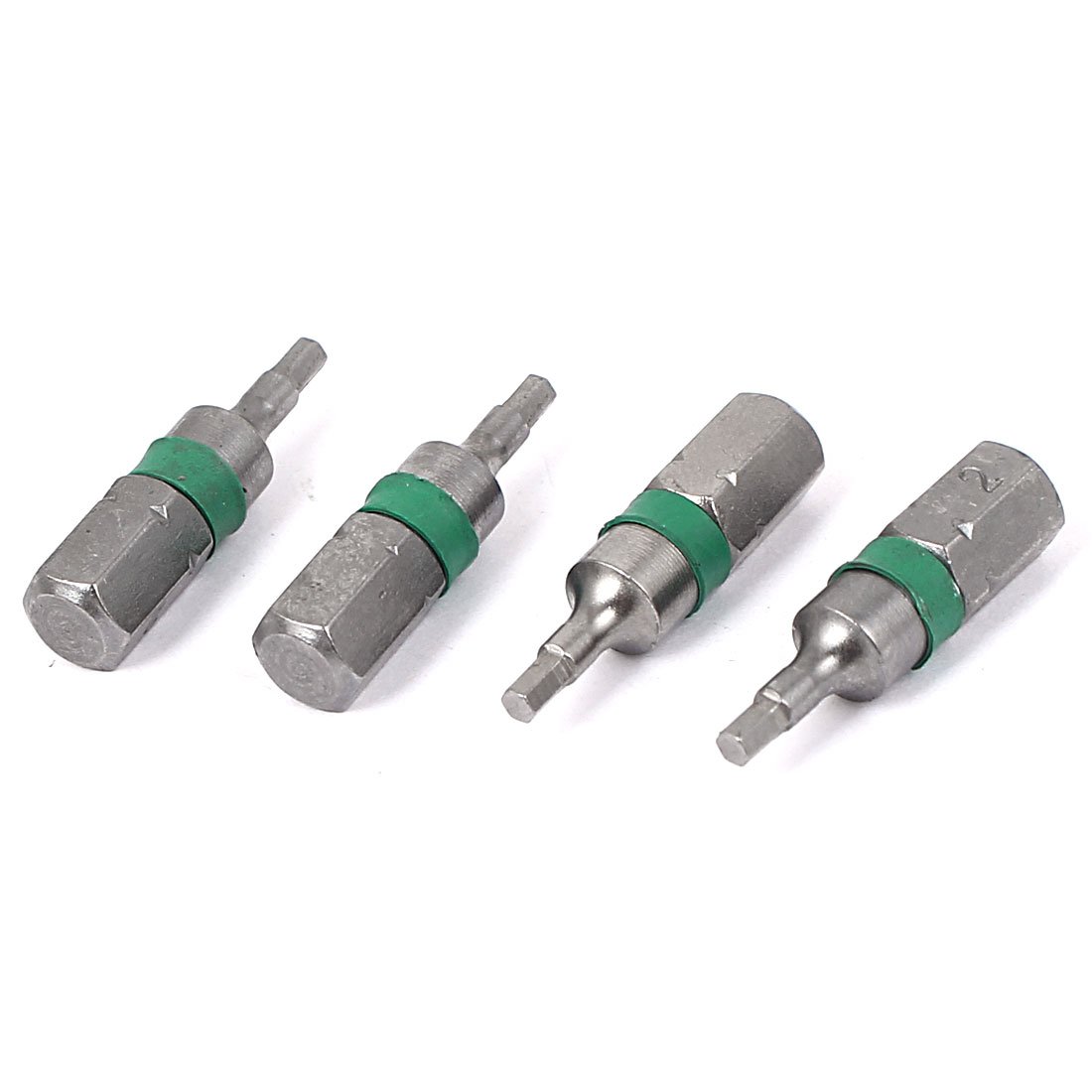 Sourcingmap 1/4" Hex Shank Magnetic 2mm Metal Hex Head Screwdriver Bits Tool 4pcs