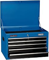 Draper 35746 Five Drawer Tool Storage Chest 26" Blue Workshop Toolbox view 1