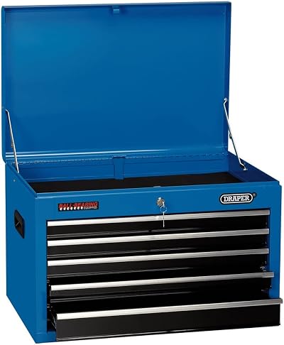 Draper 35746 Five Drawer Tool Storage Chest 26" Blue Workshop Toolbox