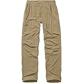 Mens Hiking Safari Pants Quick Dry Lightweight Water-Resistant Cargo Fishing Outdoor Work Pants with Multiple Pockets