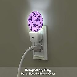 Axayaz Purple Butterflies Night Light Moths Animal
