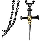 Zoxuxiwu Nail Cross Necklace for Men 925 Sterling Silver Cross Necklace for Men Christian Jewelry Gifts for Men