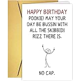 Funny Birthday Card for Boys Girls, Humor Teenagers Gen Z Slang Bday Decorations & Gifts, Unique 13th 14th 15th 16th 17th 18th 19th 20th 21st Birthday Cards for BFF Friend Son Daughter Grandson