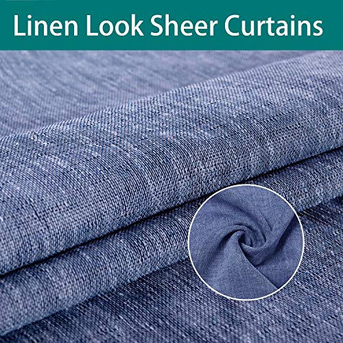 LORDTEX Burlap Linen Look Outdoor Curtains for Patio 2 Panels