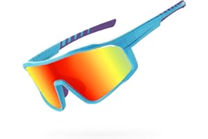 MVPTGRS Polarized Sports Sunglasses, Youth Baseball Sun glasses, UV400 Glasses for Men Women Cycling Softball