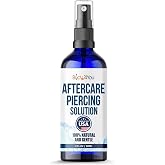 BodyJ4You Piercing Aftercare Saline Spray - Sea Salt Sterile Solution Wash | Sea Salt Spray Ear Piercing Cleaner - Nose Septum Belly Button Nipple Cartilage - Earring Hole Fine Mist 2 Fl Oz Travel Size