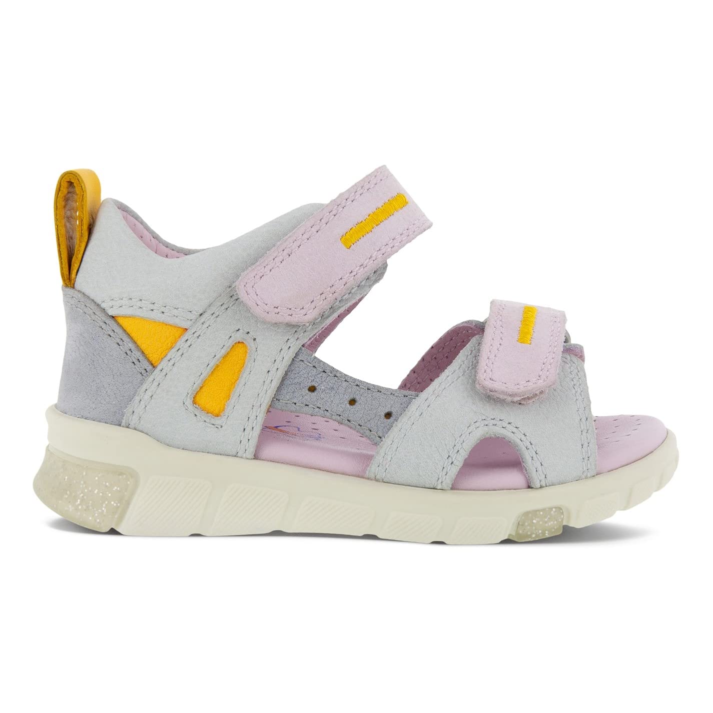 ECCO Baby Girls Mini Stride Sandal Flat, Multicolor Concrete, 4.5 UK Child