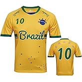 Soccer Jerseys for Men&Women S-2XL,#10 National Team Fan Soccer Practice Jerseys Football Shirt
